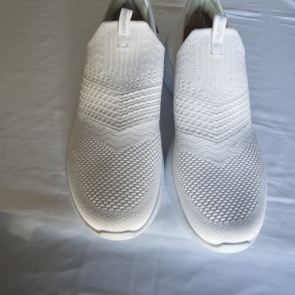 Skechers Women's White Slip-On Sneakers - Picture 2 of 16